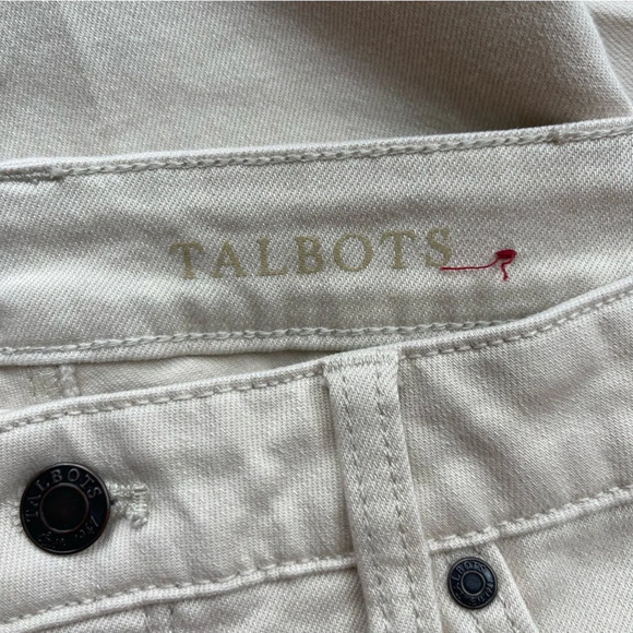 TALBOTS signature ankle Women’s size 6 cream off-white crop - Picture 5 of 9